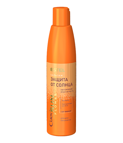Бальзам «Увлажнение и питание» с UV-фильтром для всех типов волос CUREX SUN FLOWER Объём: 250 мл